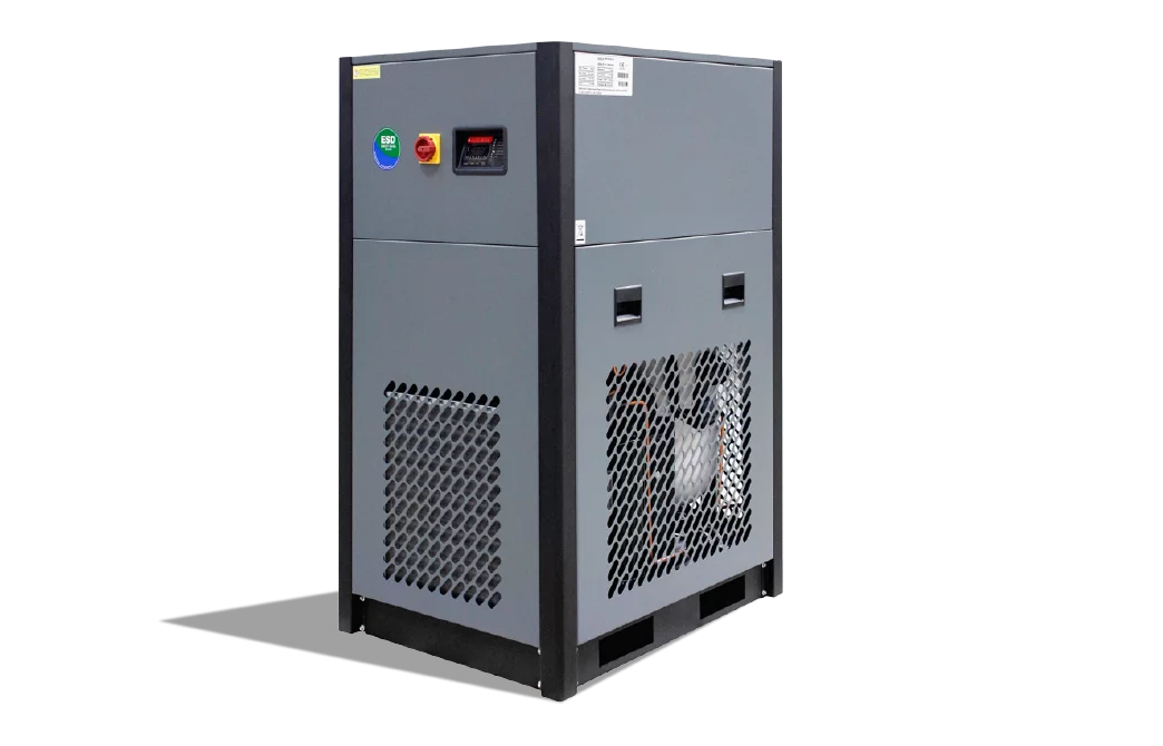Refrigerated dryer range example for a 15 kW screw air compressor package